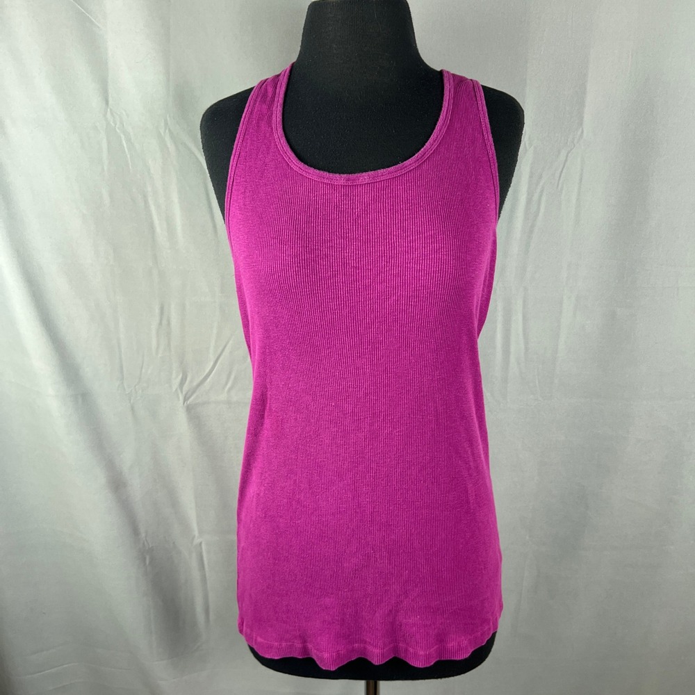 Derek Heart Plus Ribbed Tank Top Womens 3X Bright Pink Wide Straps Racerback